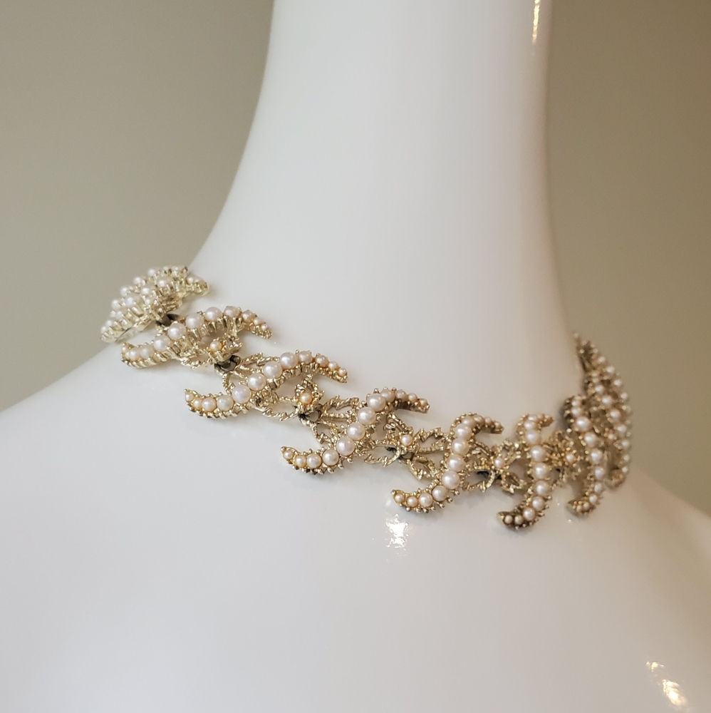 Gold and Pearl Accent Necklace